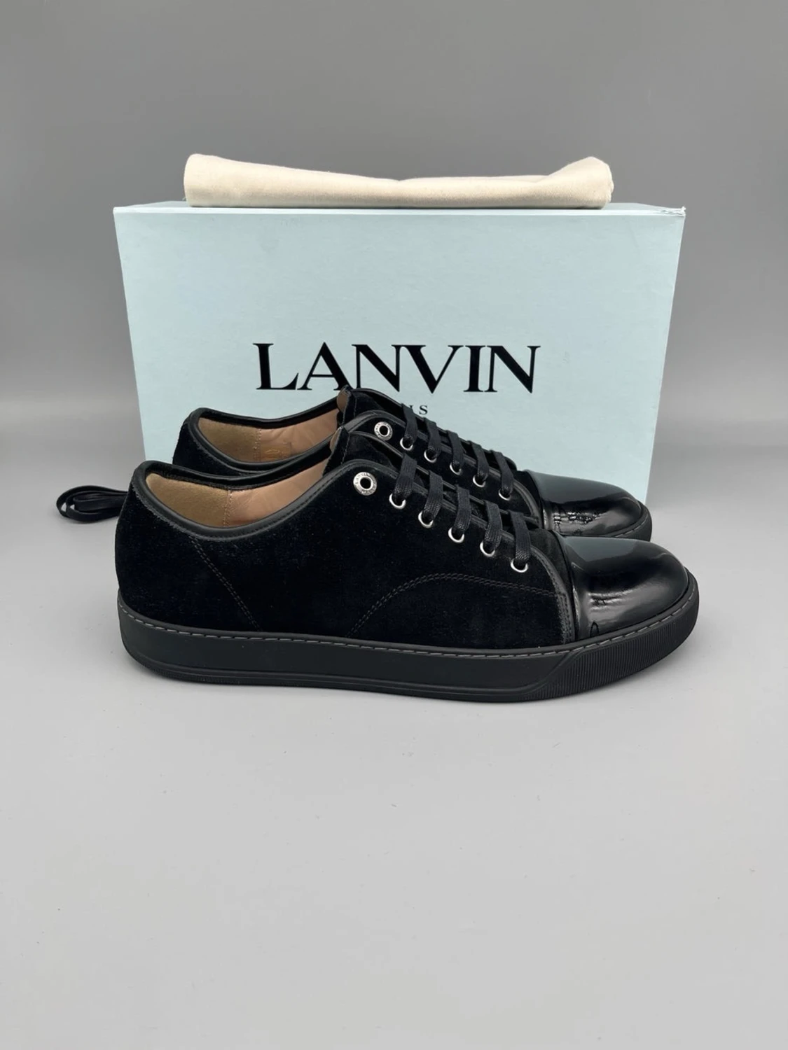Hel svarta Lanvin skor med blank tå - 2