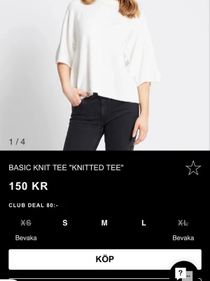 vit stickad tee - passar ej på mig, men flera av mina vänner har likadan och de ser fantastiskt ut på dom skriv vid frågor eller fler bilder