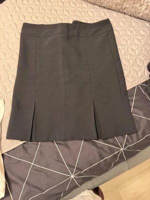 Svart kortkjol från Renée Tyler - Stilren svart kortkjol från Renée Tyler Collection. Kjolen har en klassisk rak passform med diskreta veck framtill som ger en snygg detalj. Perfekt att matcha med både sneakers och boots för en trendig look.