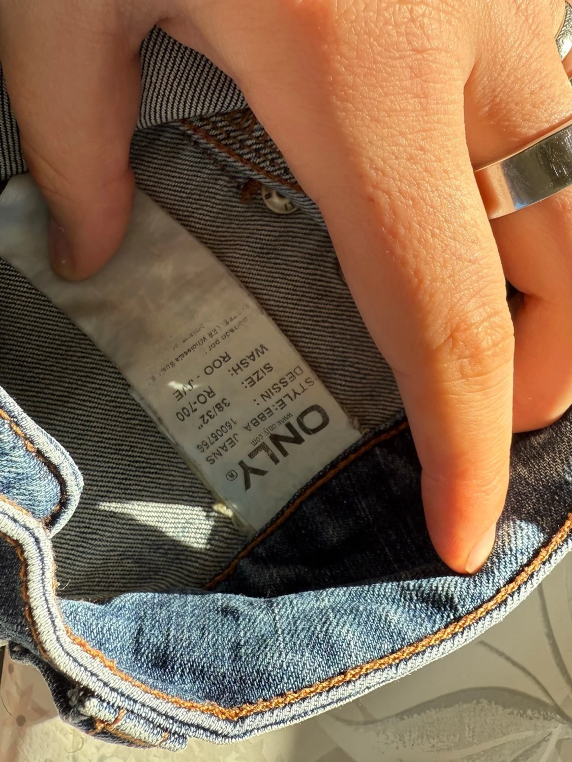 Blå bootcut jeans från only - 4