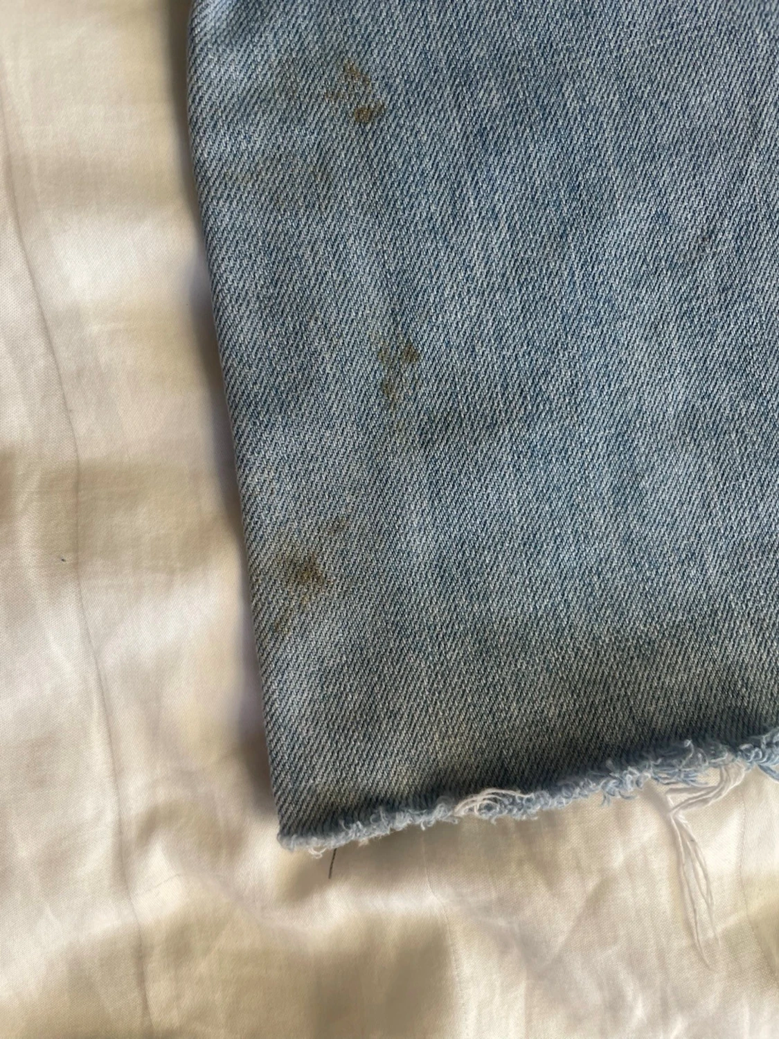 Ljusblå slitna bootcut jeans - 6