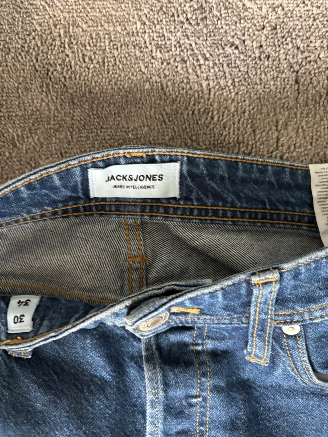 Blå raka jeans från Jack and Jones  - 3