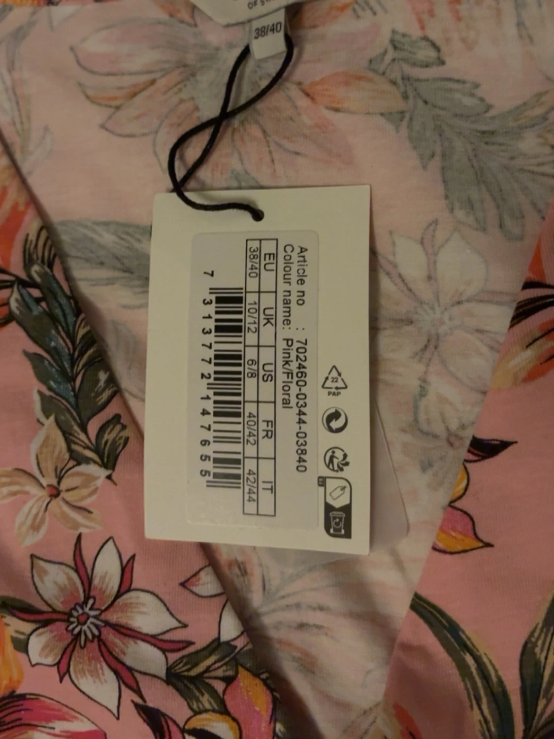 Blommig rosa klänning från H&M - 1
