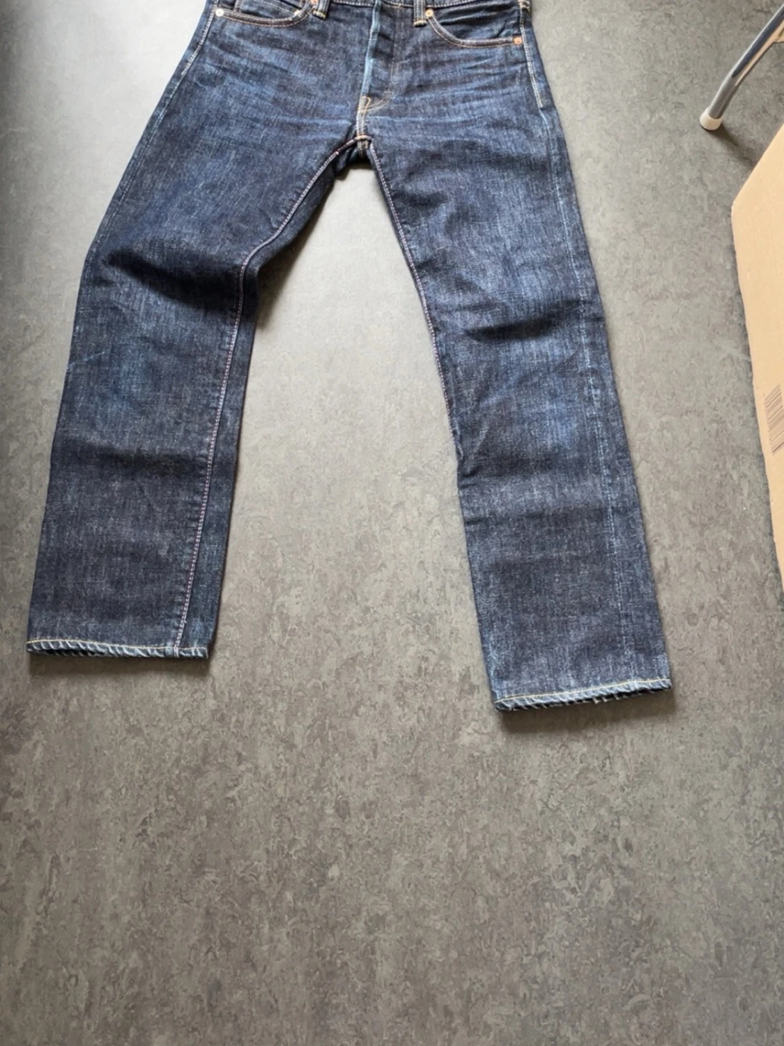 Blå selvedge jeans från Momotaro - 2