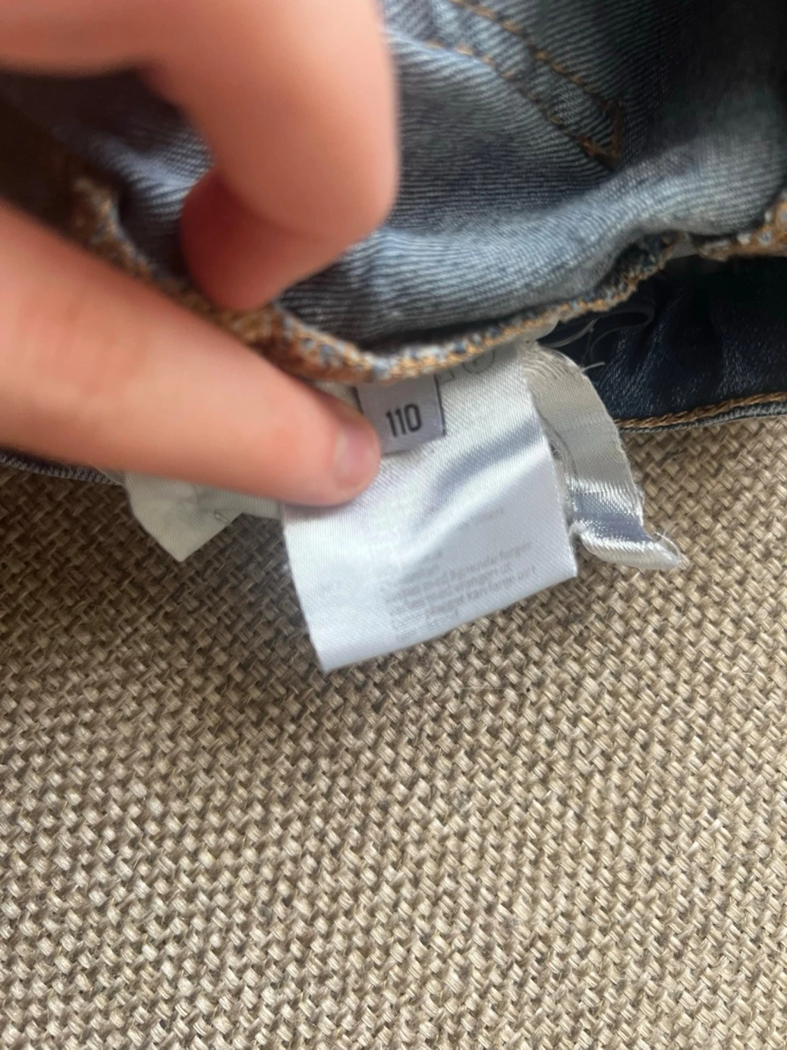 Blå slitna jeans  - 3