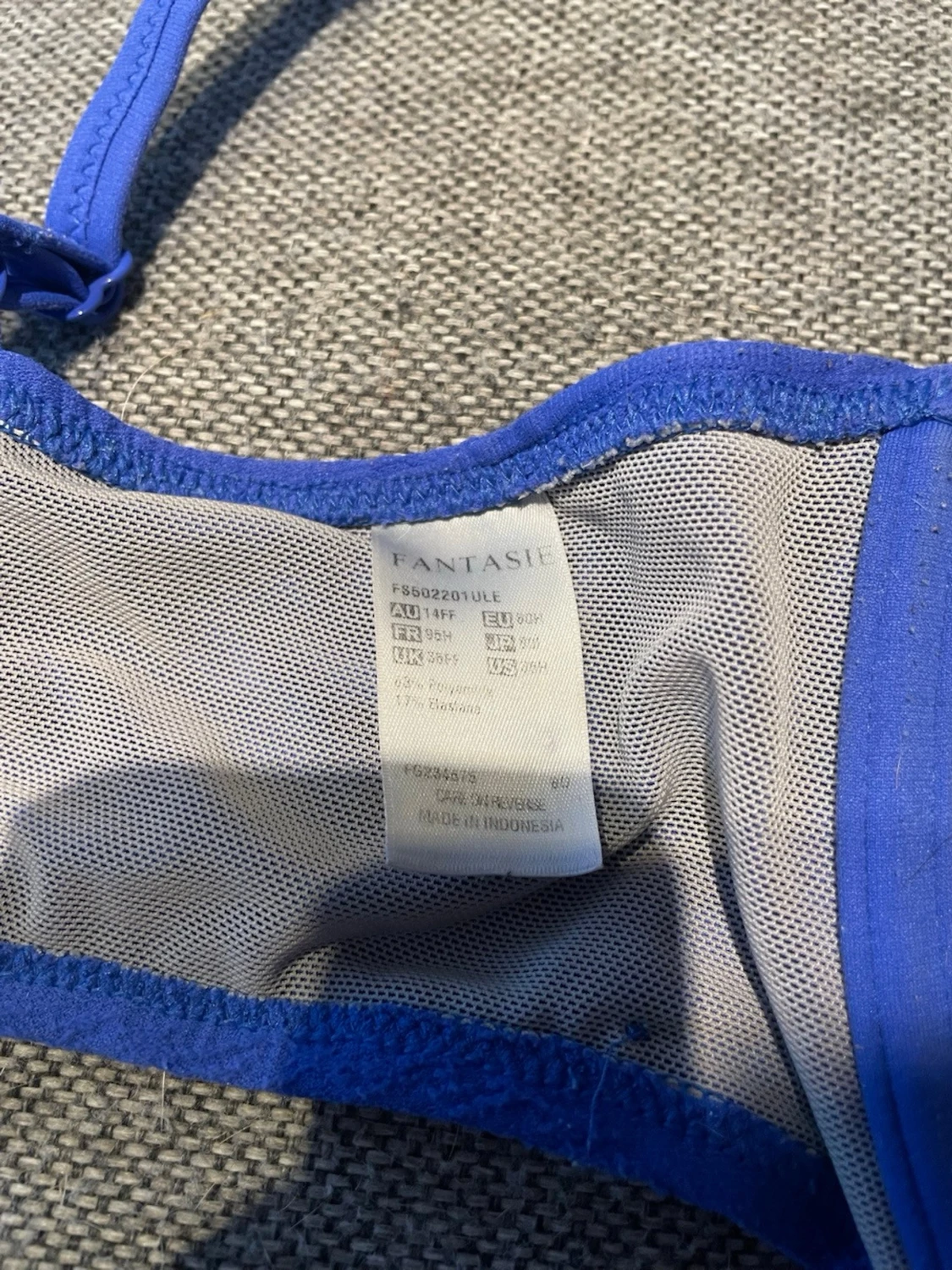 Blå och grå bikiniöverdel - 2