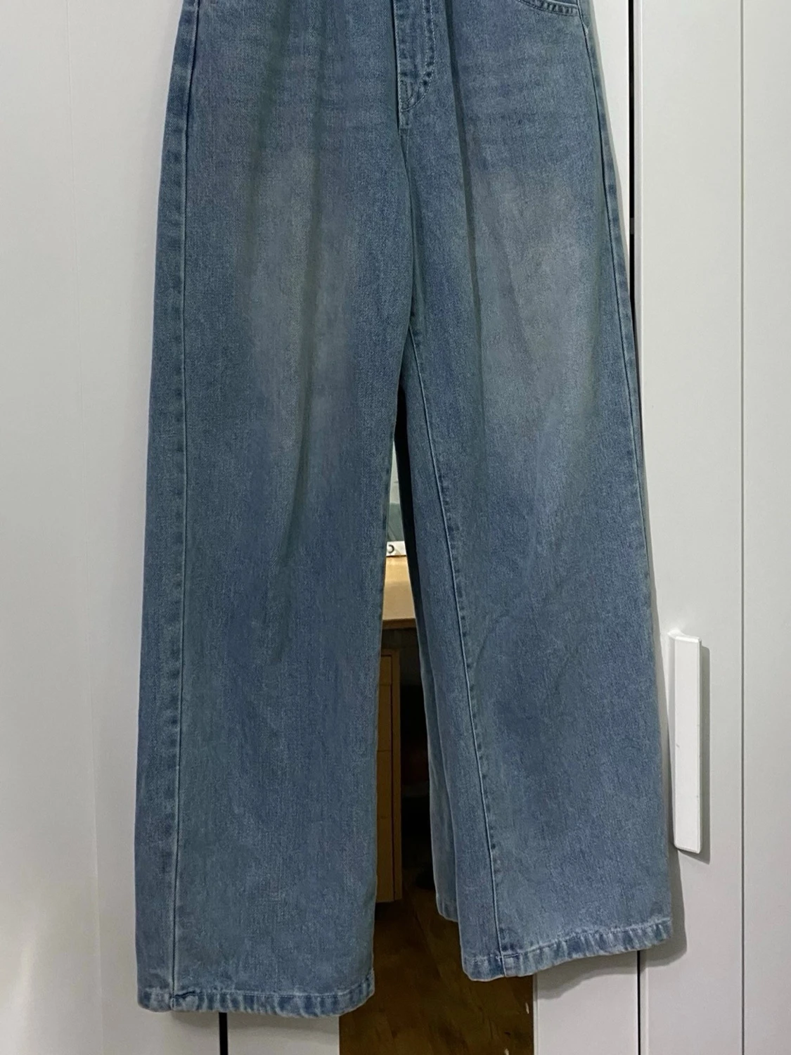 Blåa wide leg jeans - 1