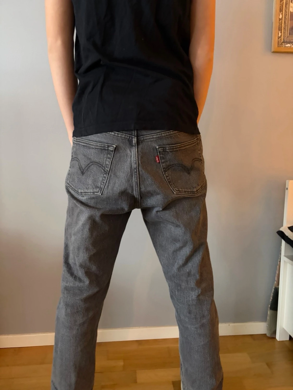Levis 501 grå jeans W28 L30 - 3