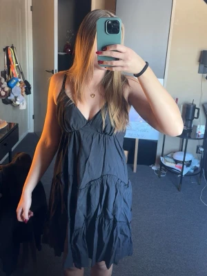 Svart kortklänning med v-ringning - Snygg svart klänning som tyvärr inte kommer till nån användning. 