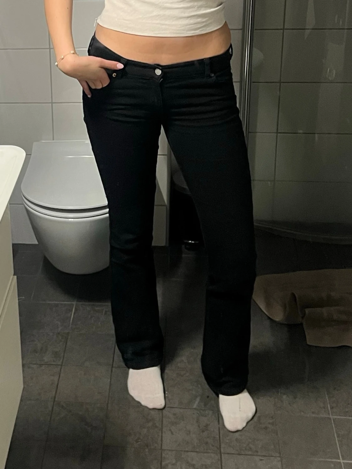 Lågmidjade bootcut jeans