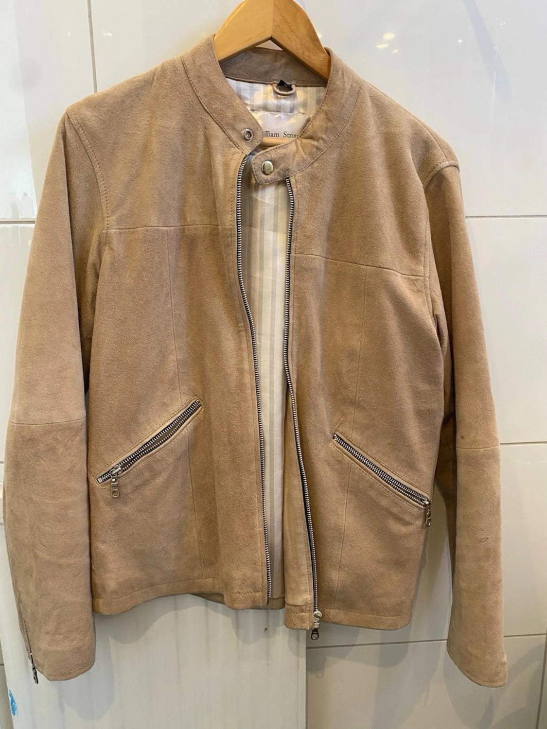 Beige mocka jacka William Strouch