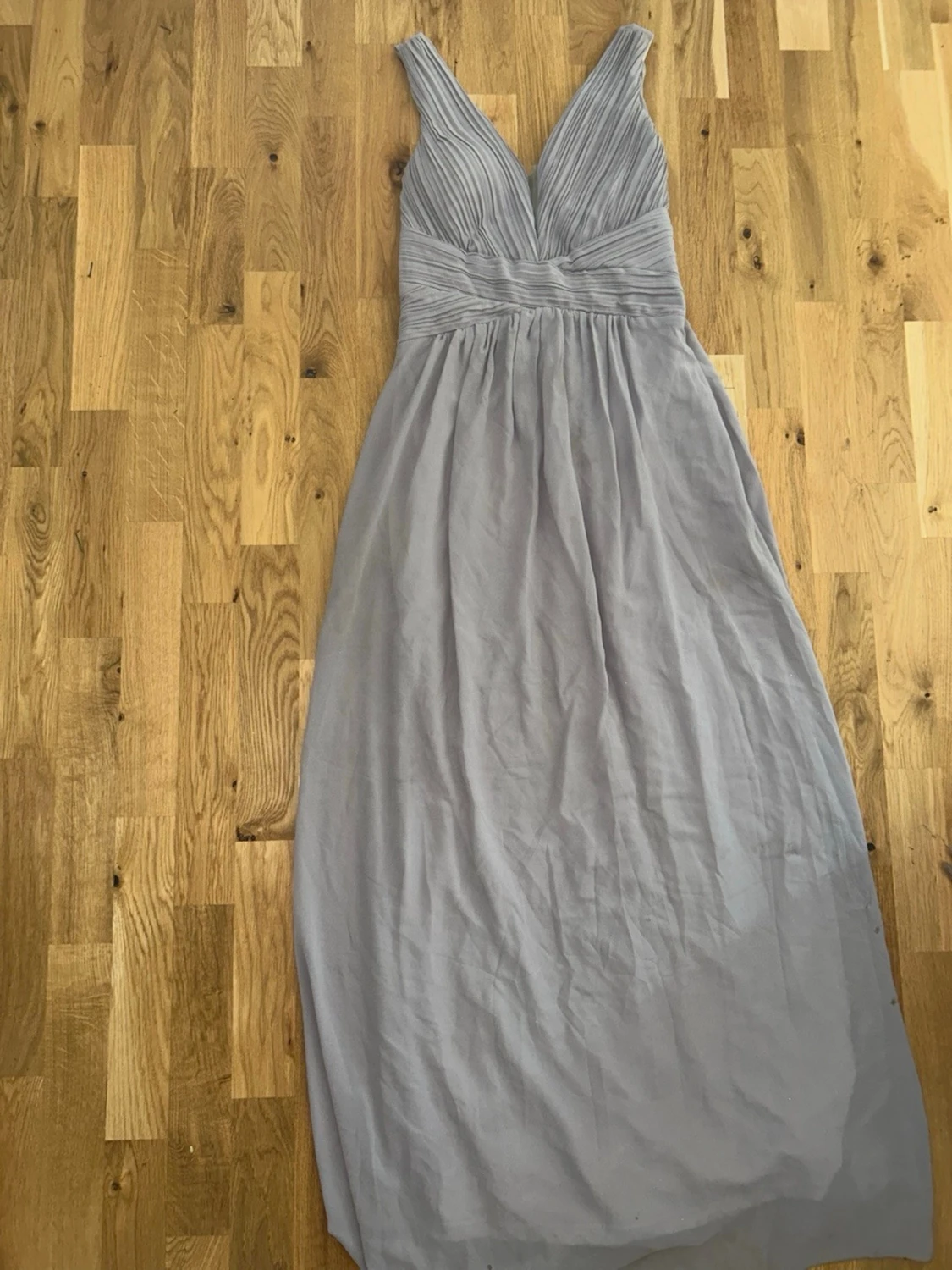 Ljusgrå långklänning balklänning - 3