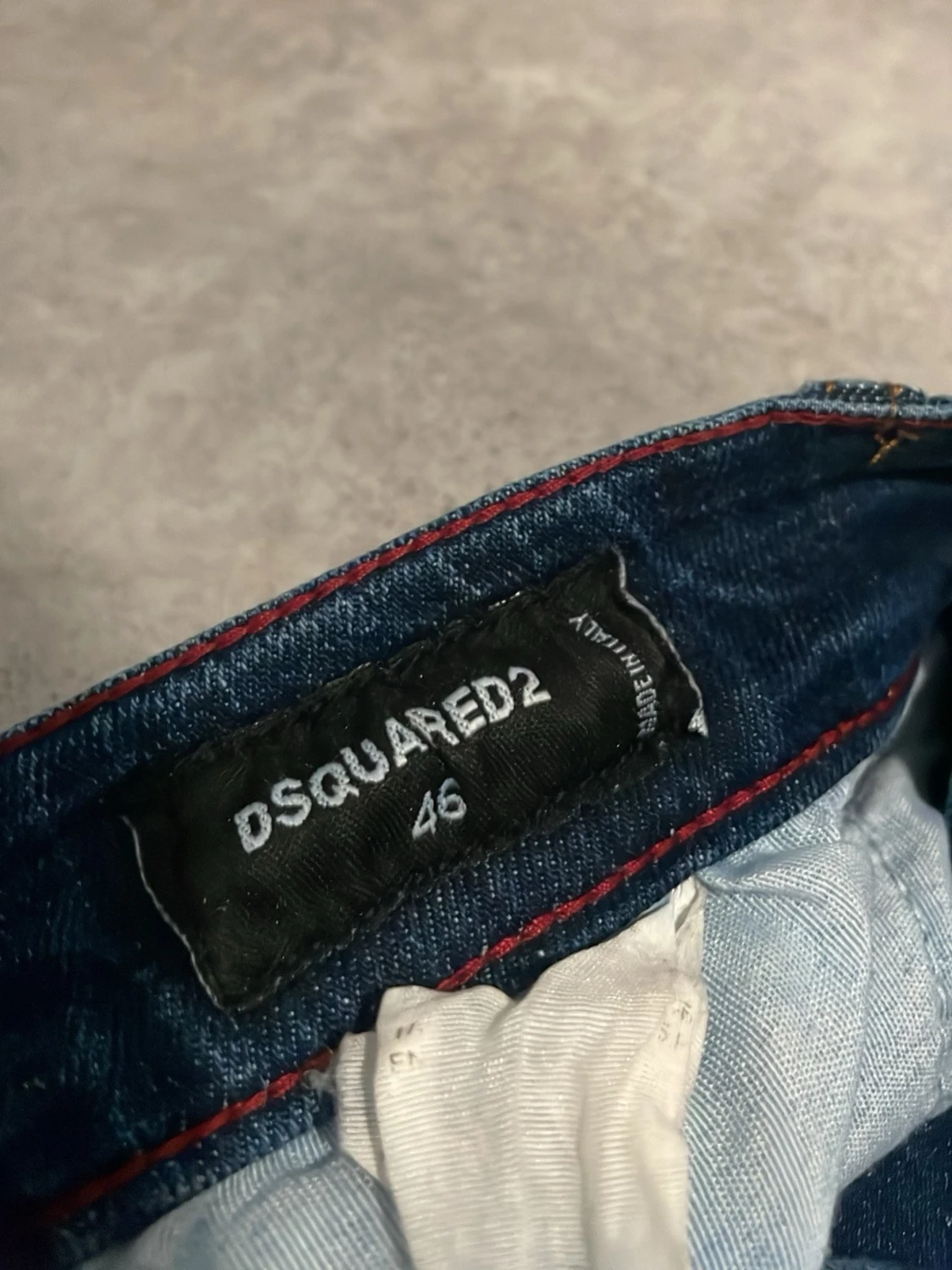 Dsquared2 blå skinny jeans med färgstänk - 4