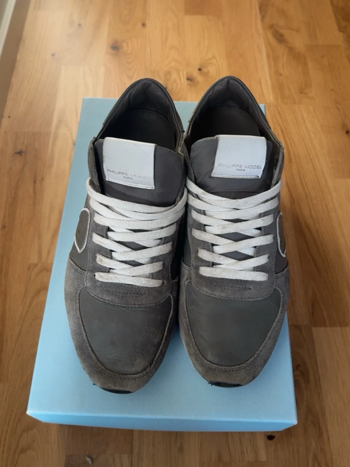 Grå Philippe Model sneakers i mocka - 2