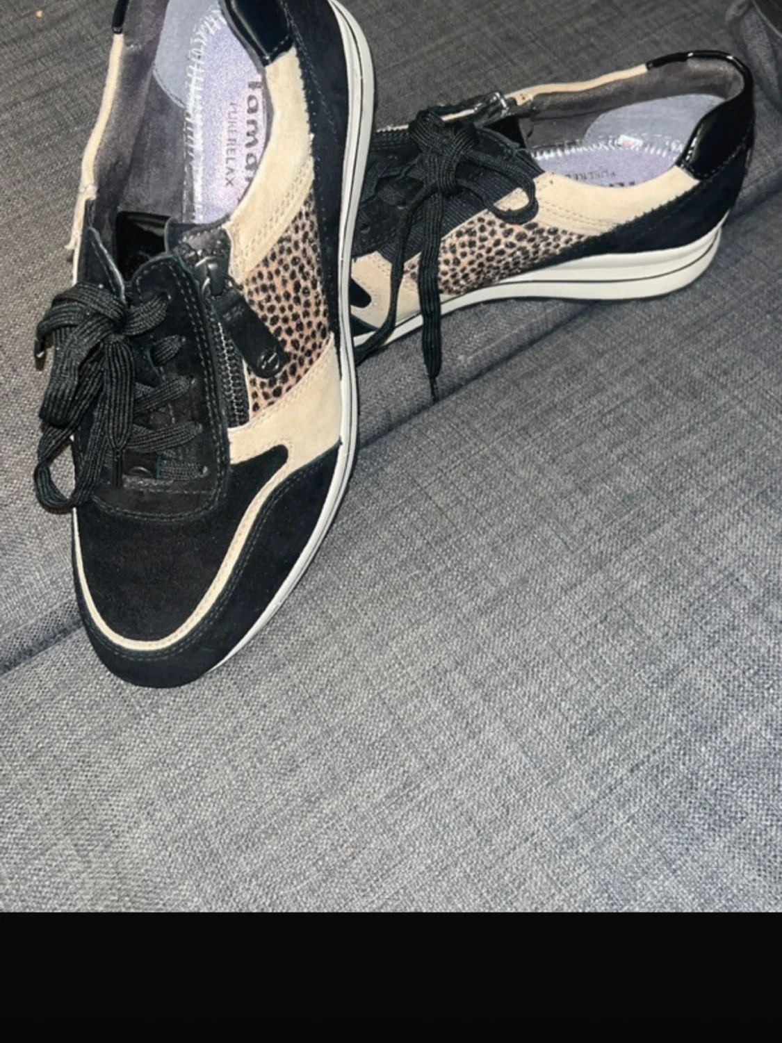 Svarta sneakers med djurmönster - 2