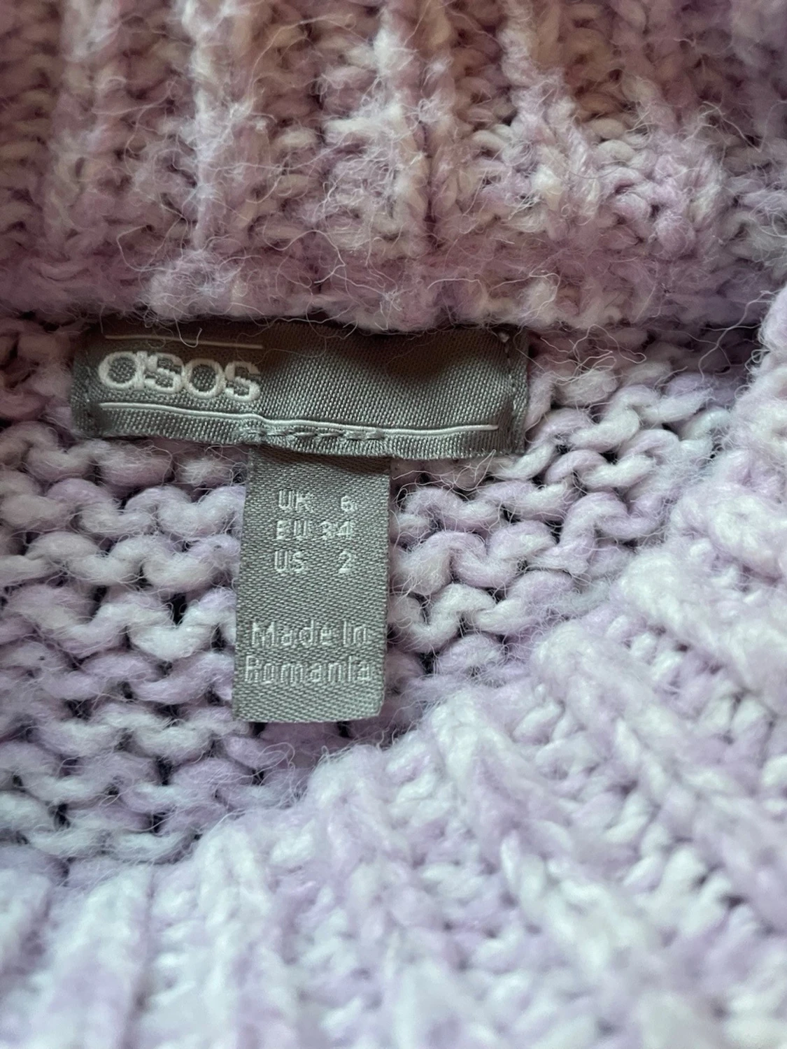 Ljuslila stickad tröja från ASOS - 1