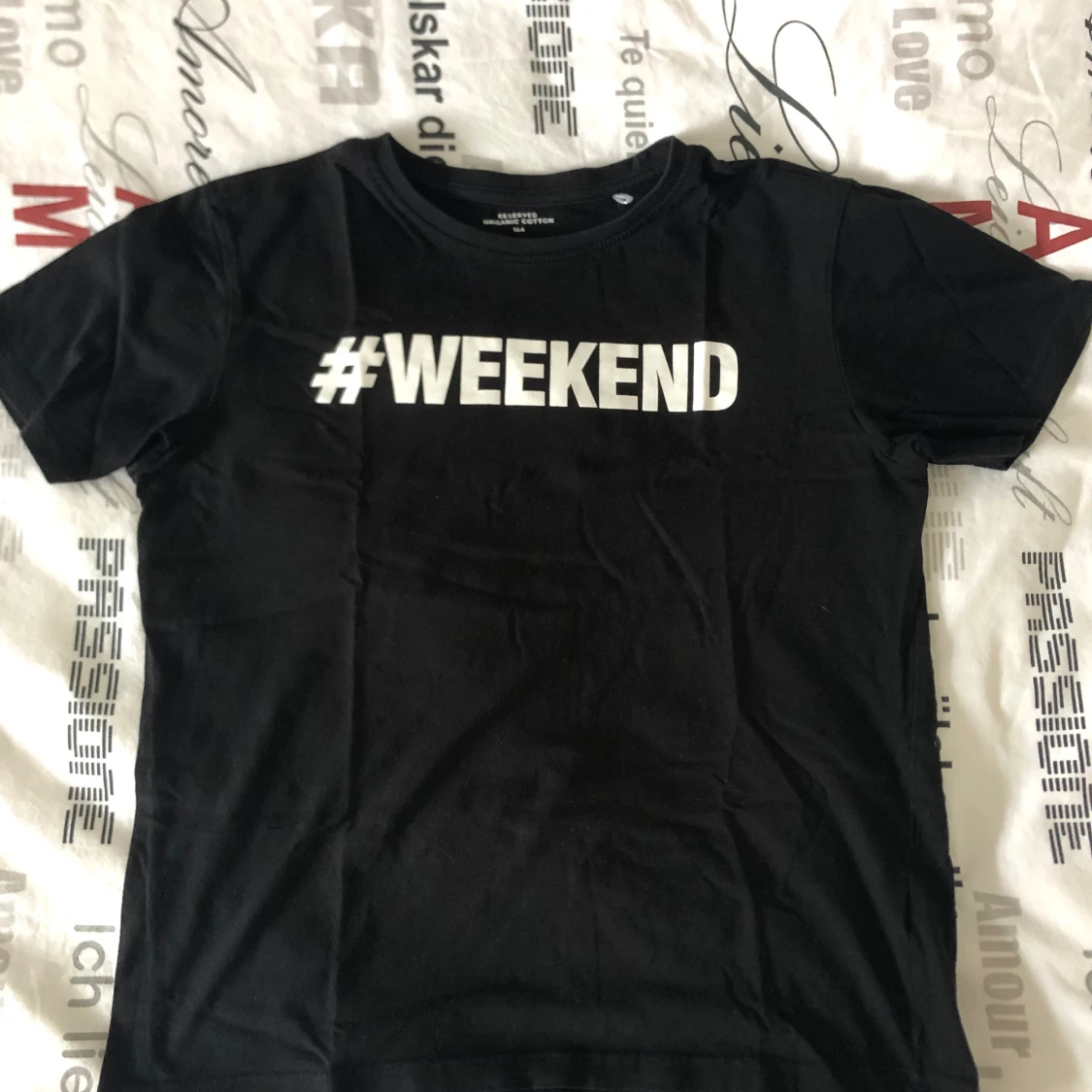 Svart T-shirt, Weekend, Storlek 164