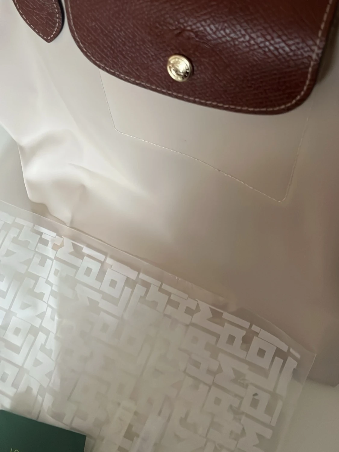 Beige Longchamp Le Pliage handväska - 1