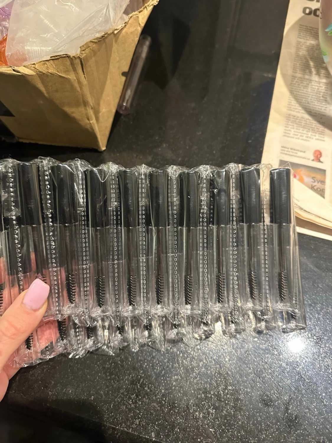 Transparenta tomma mascaratuber 20-pack