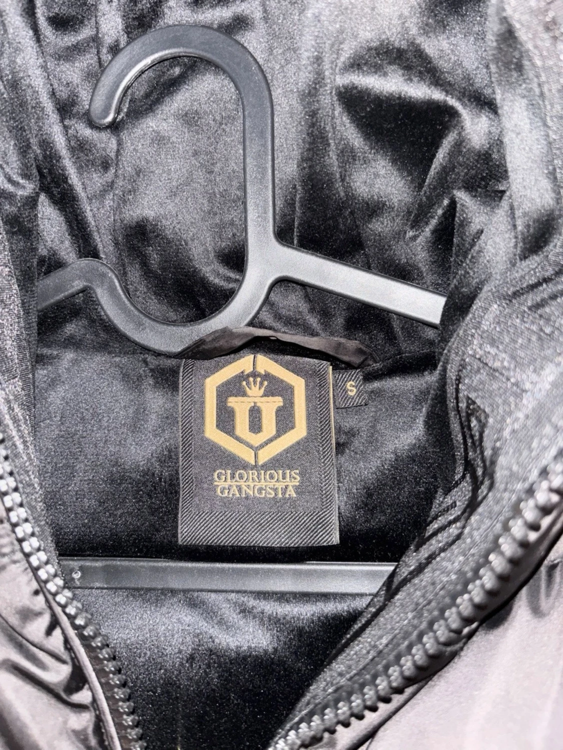 Svart dunväst med huva - 2