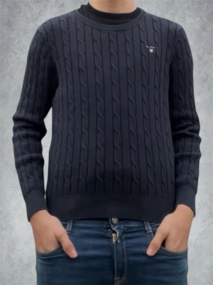 kabelstickad gant tröja  - Gant tröja | färg: blå | skick: mycket fint | storlek 150-160 | skriv vid frågor | mvh MD closet 