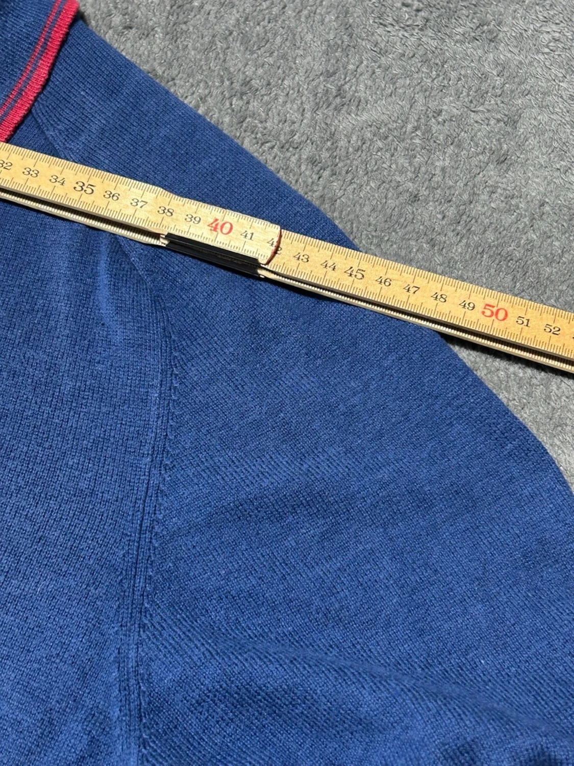 Pop England Knitted Polo Sweater – Blue – Size S - 5