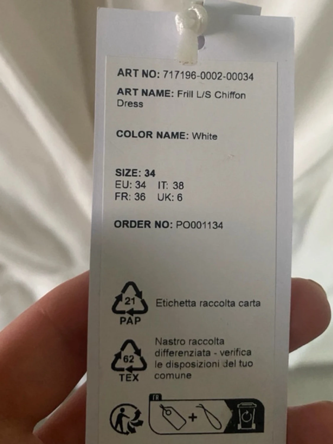 Vit klänning med volanger - 3