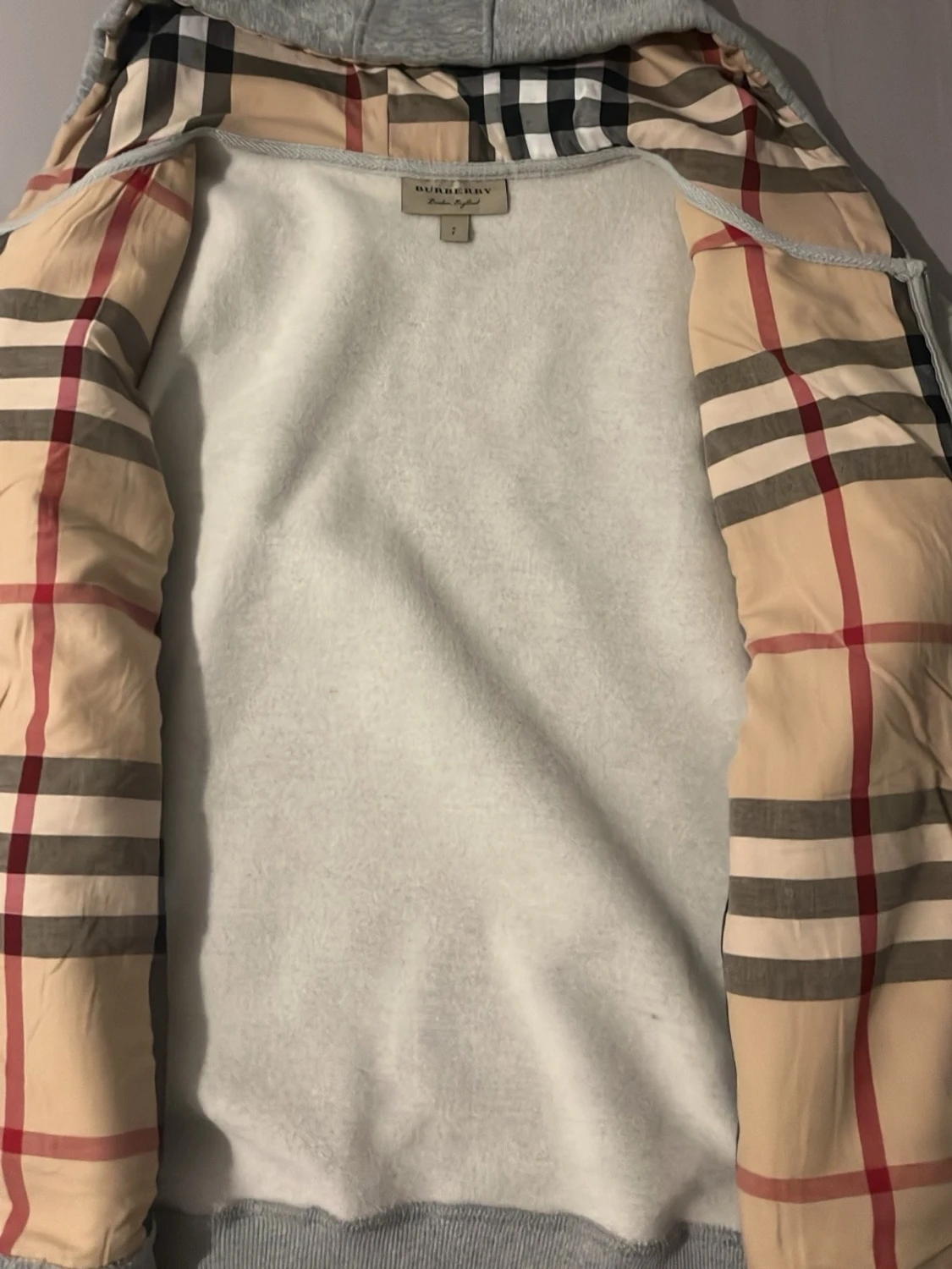 Grå zip hoodie från Burberry - 2