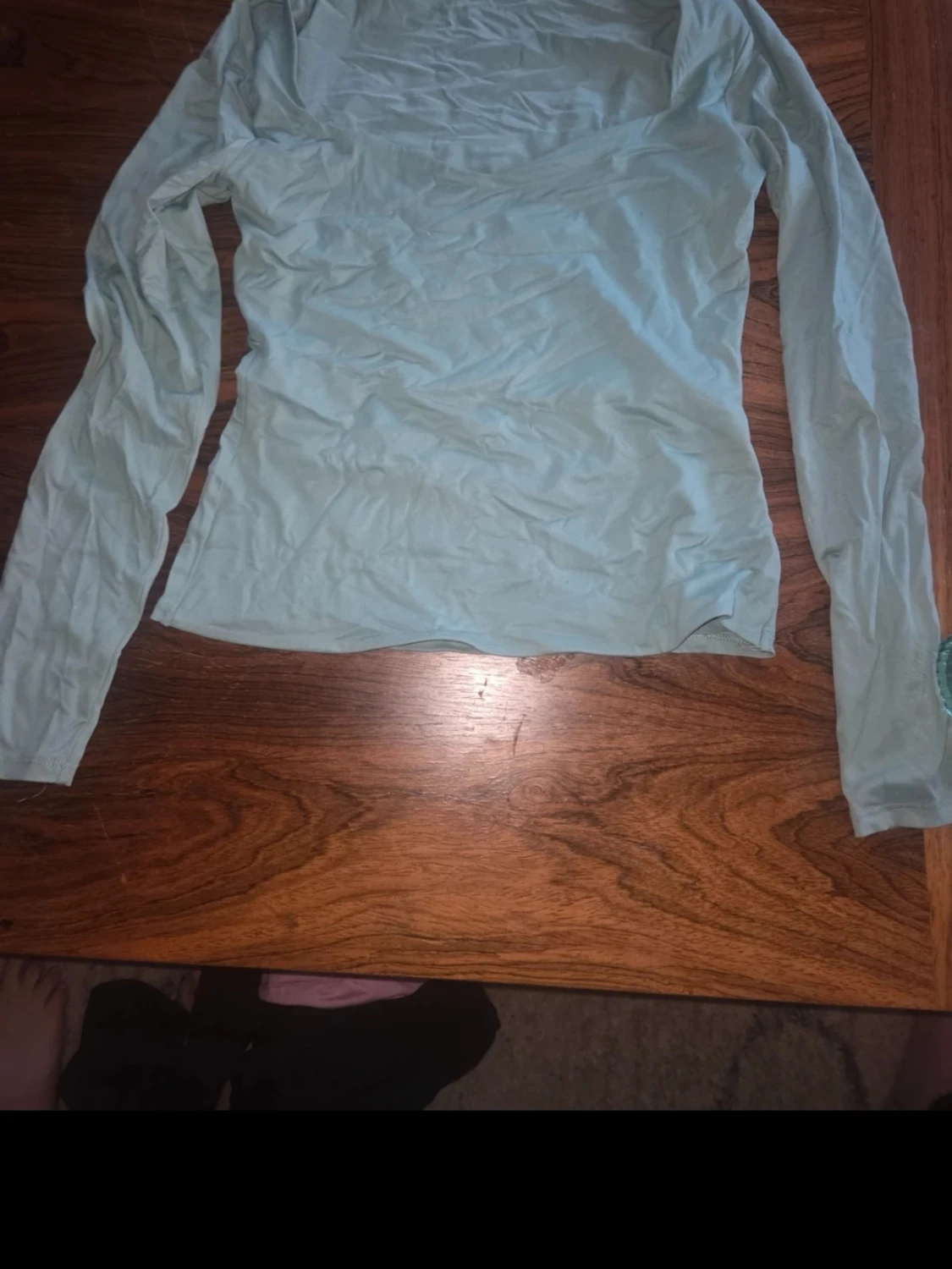 Ljusblå långärmad topp