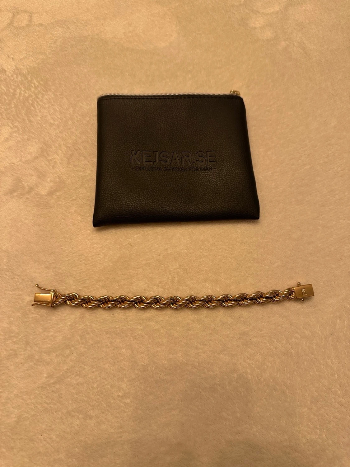 Cordell guldarmband 10mm, 18k guldpläterad från Kejsar.se   - 2