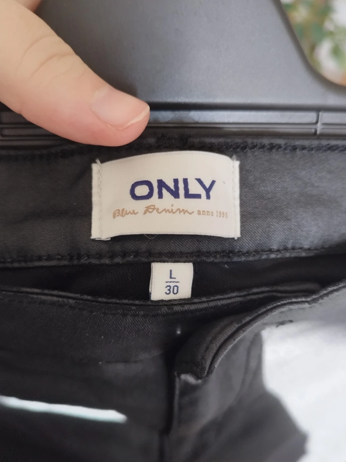 Svarta skinny byxor med hög midja - 5
