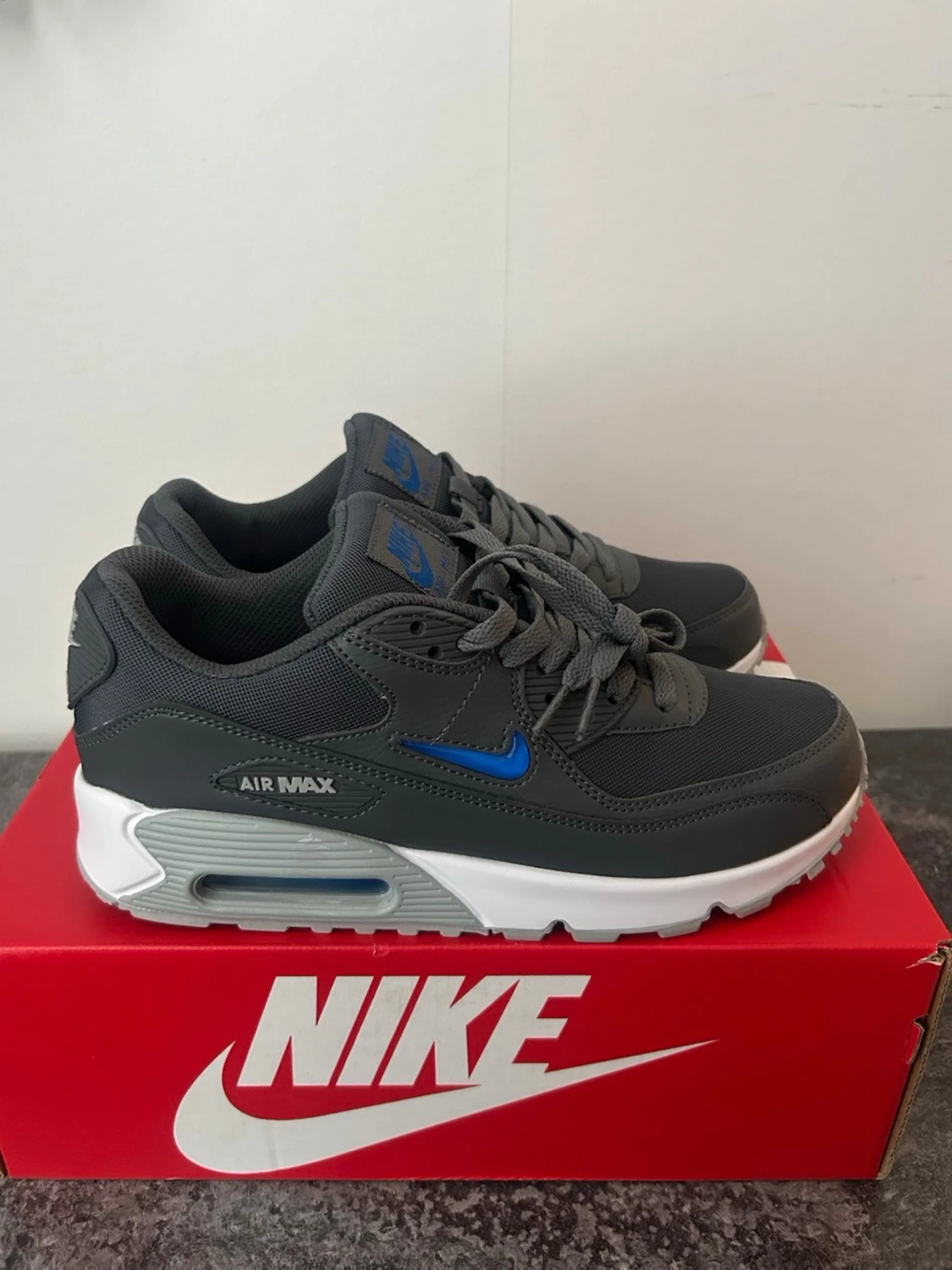 Nike Air Max 90 grå/blå sneakers - 1