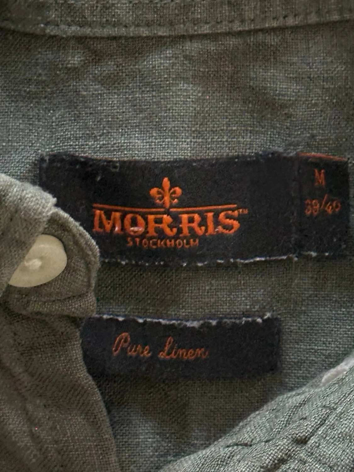 Grön linneskjorta från Morris - 1