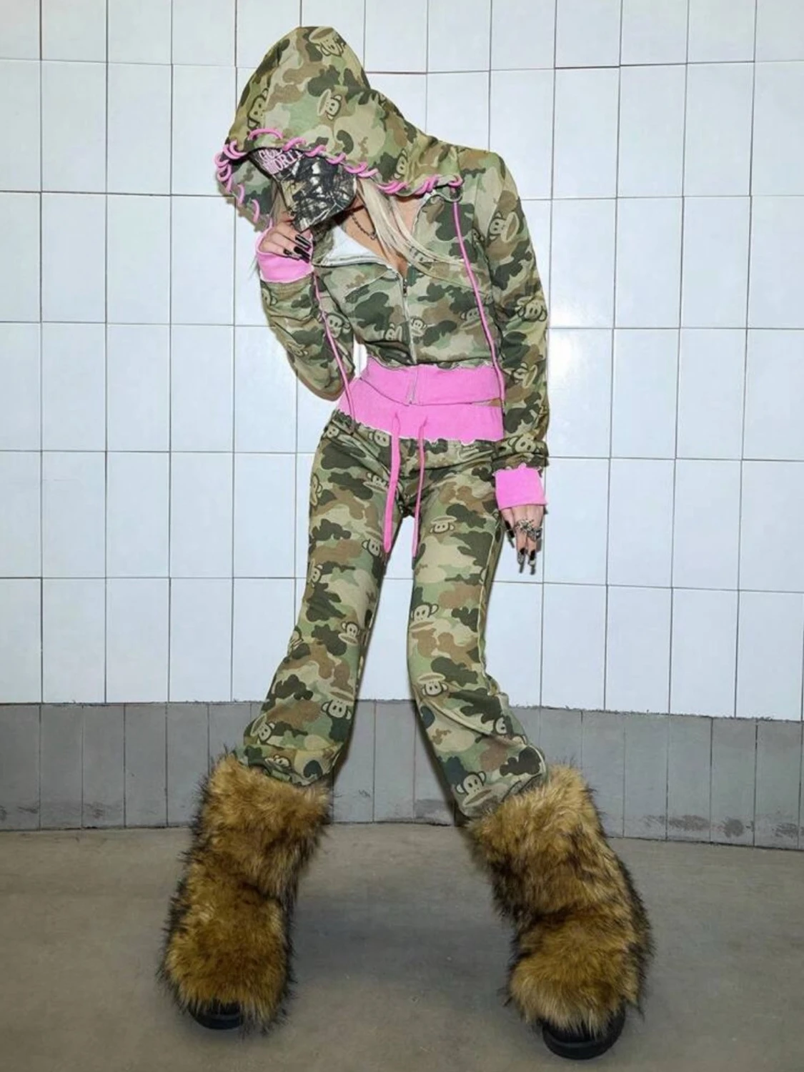 Paul Frank limited camo sett med rosa detaljer - 4