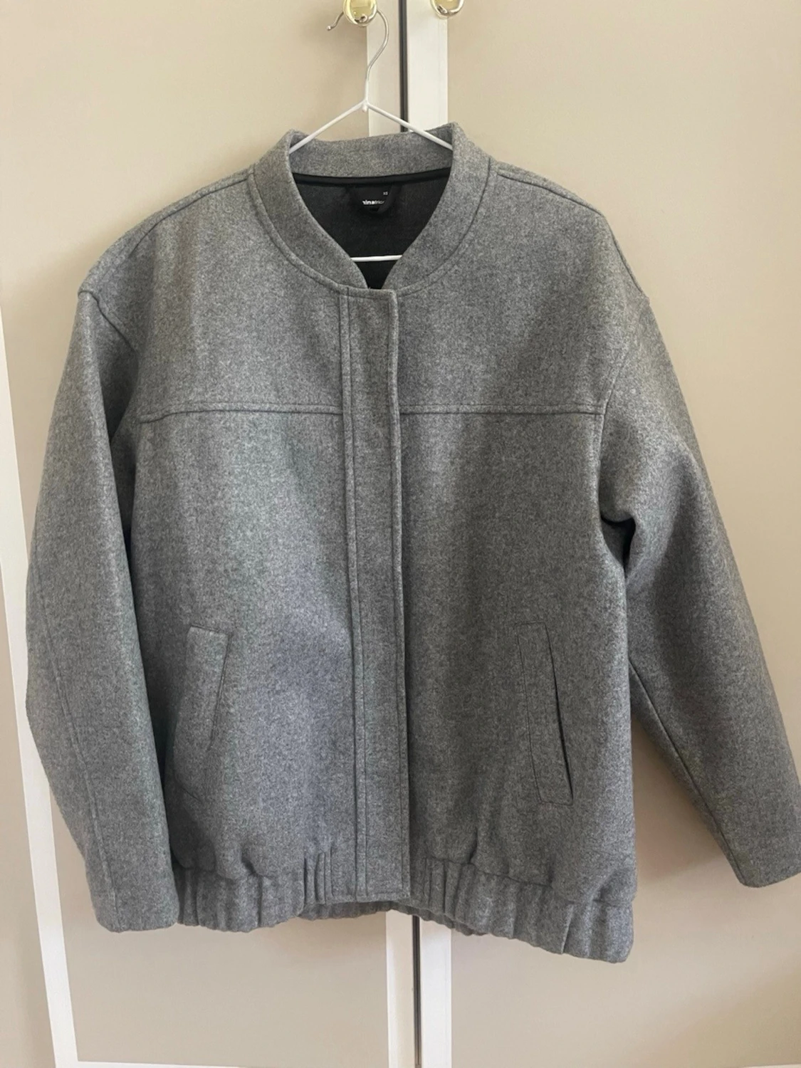 Grå ullrock med resår från H&M