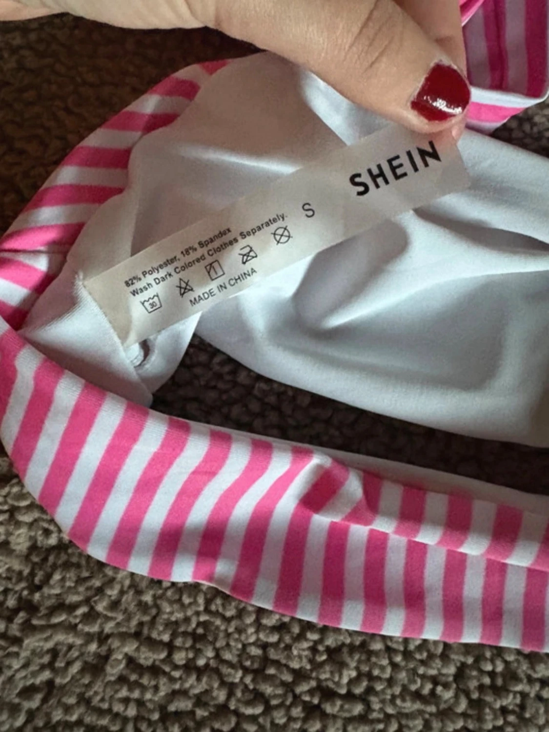 Randig bikiniöverdel från SHEIN - 2