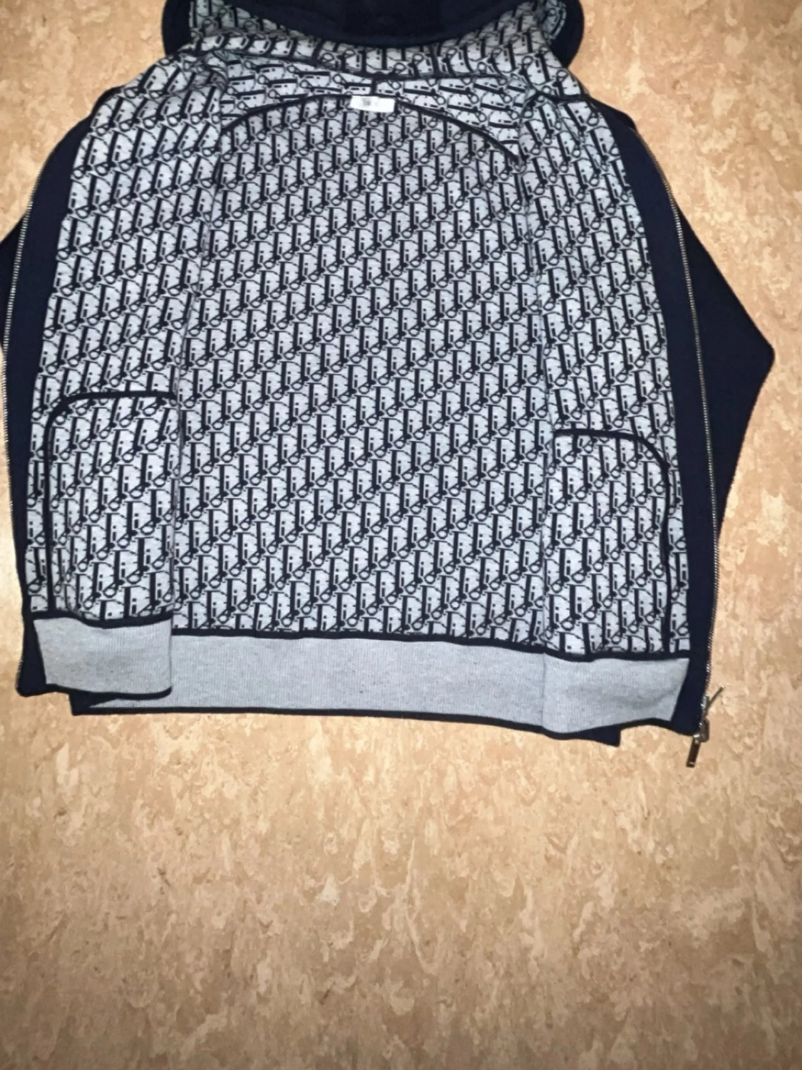 Mörkblå Kashmire hoodie - 2