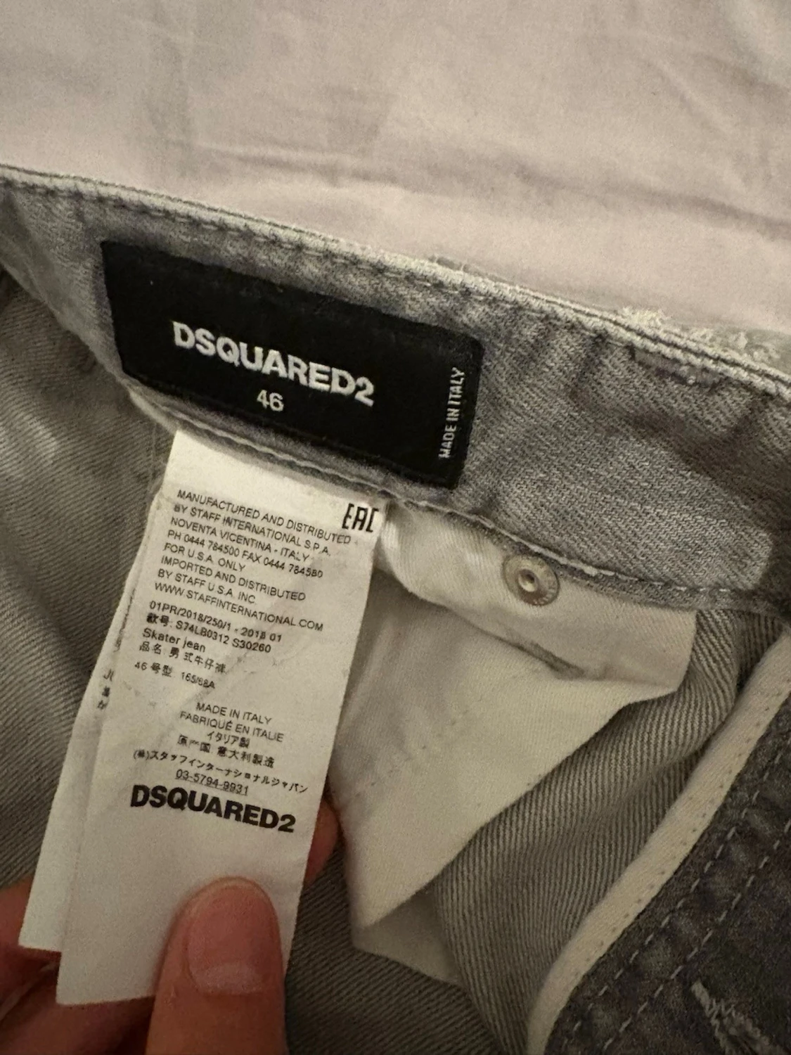Grå slitna jeans från Dsquared2 - 2