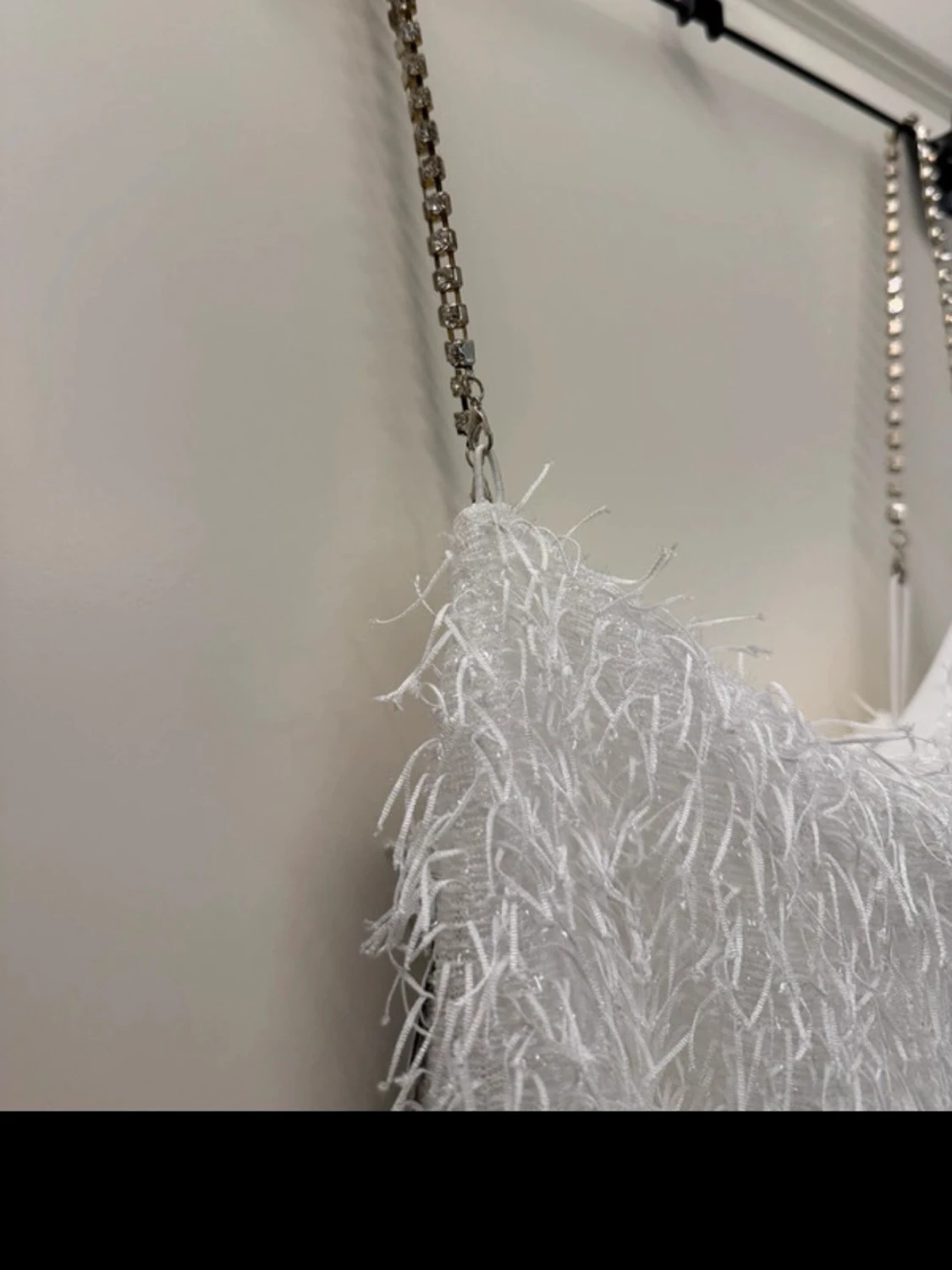 Vit långklänning med fransar - 2