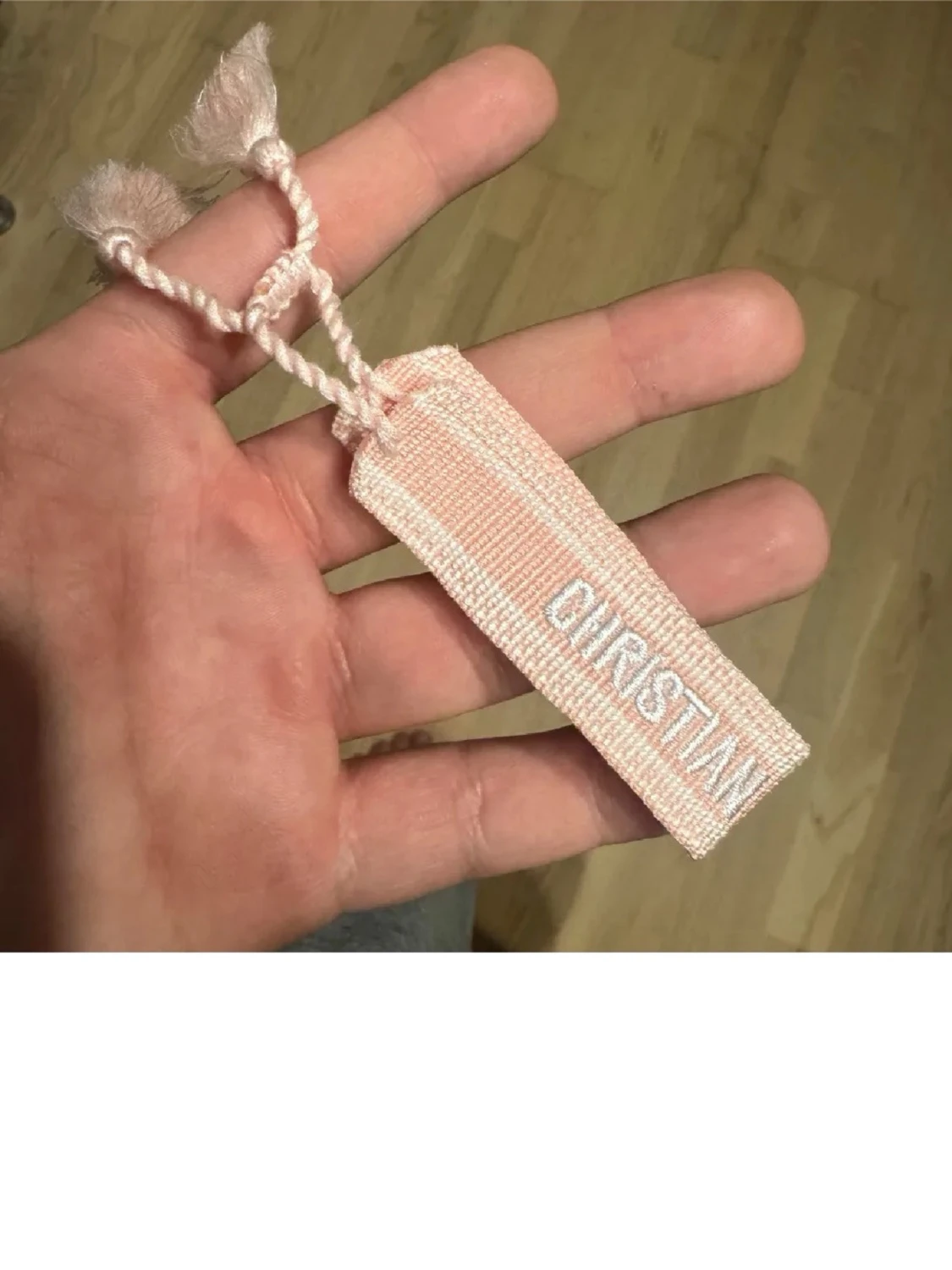 Christian Dior rosa tygarmband - 2