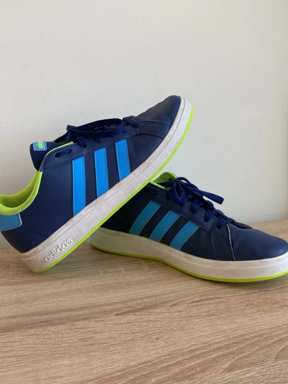 Adidas sneakers blå och lime - 2