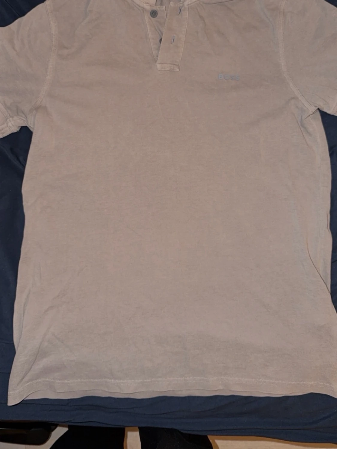 Beige kortärmad topp från Boss