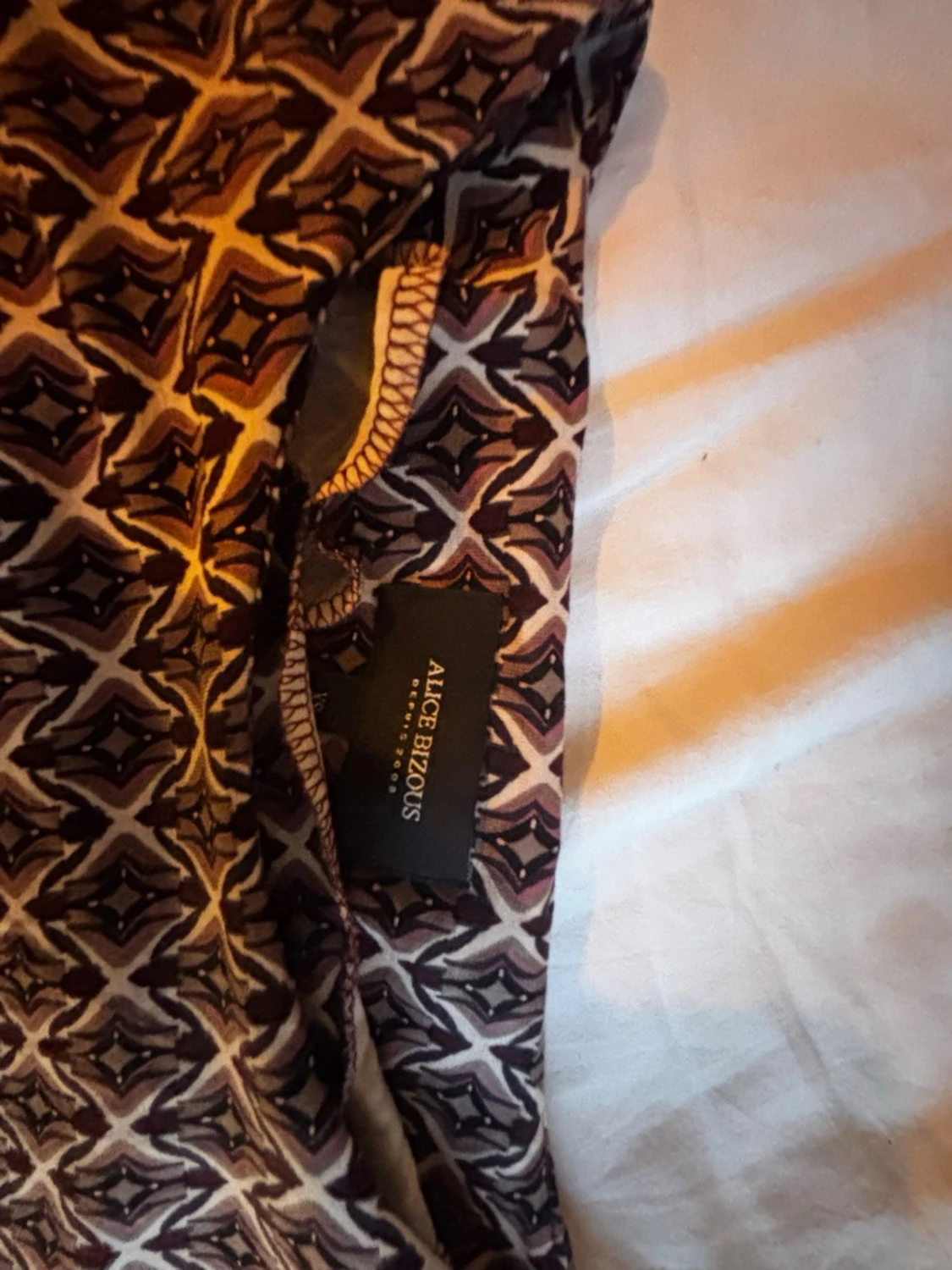 Mönstrad långärmad blus - 3