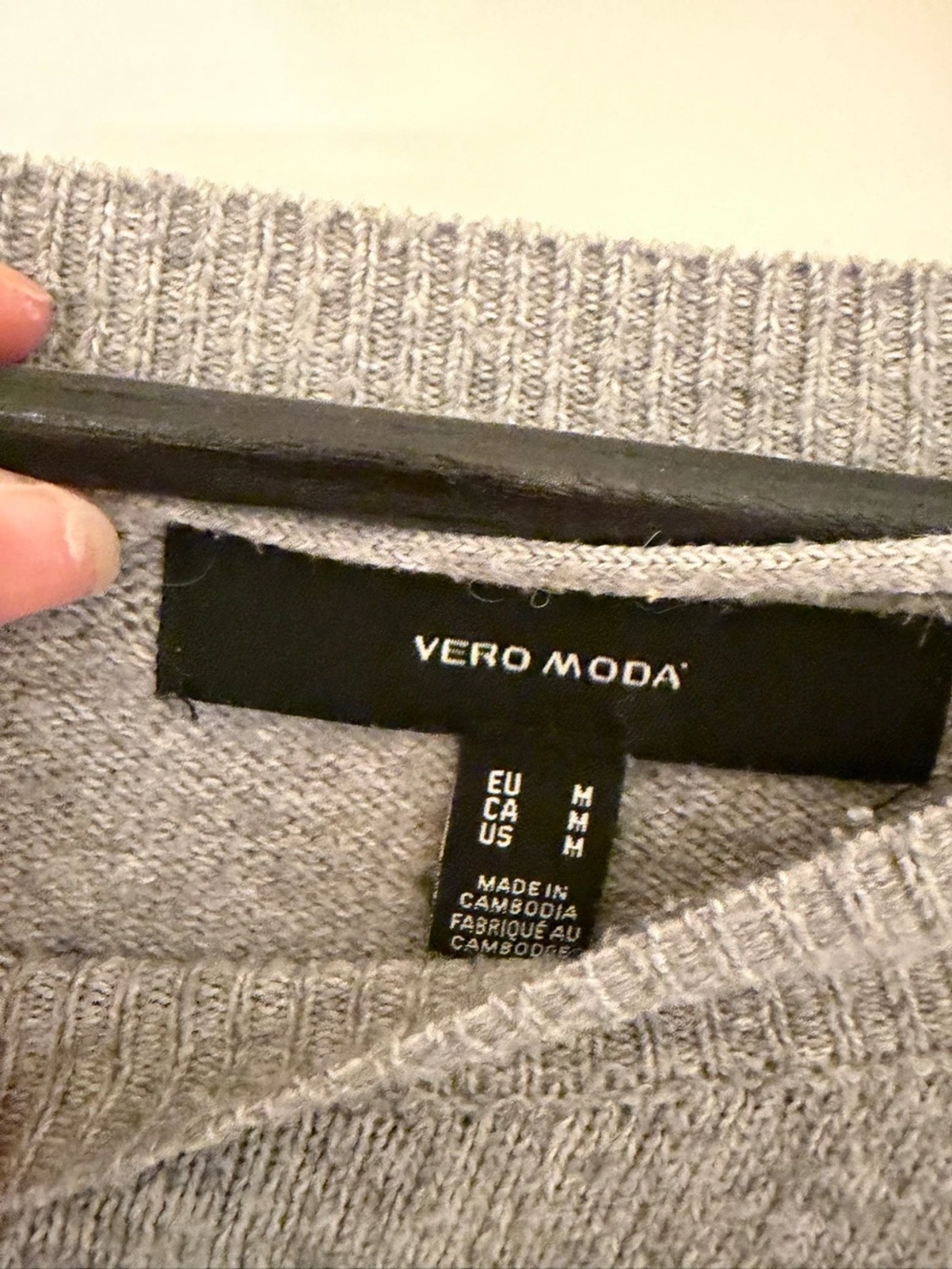 Grå basic stickad tröja - 2