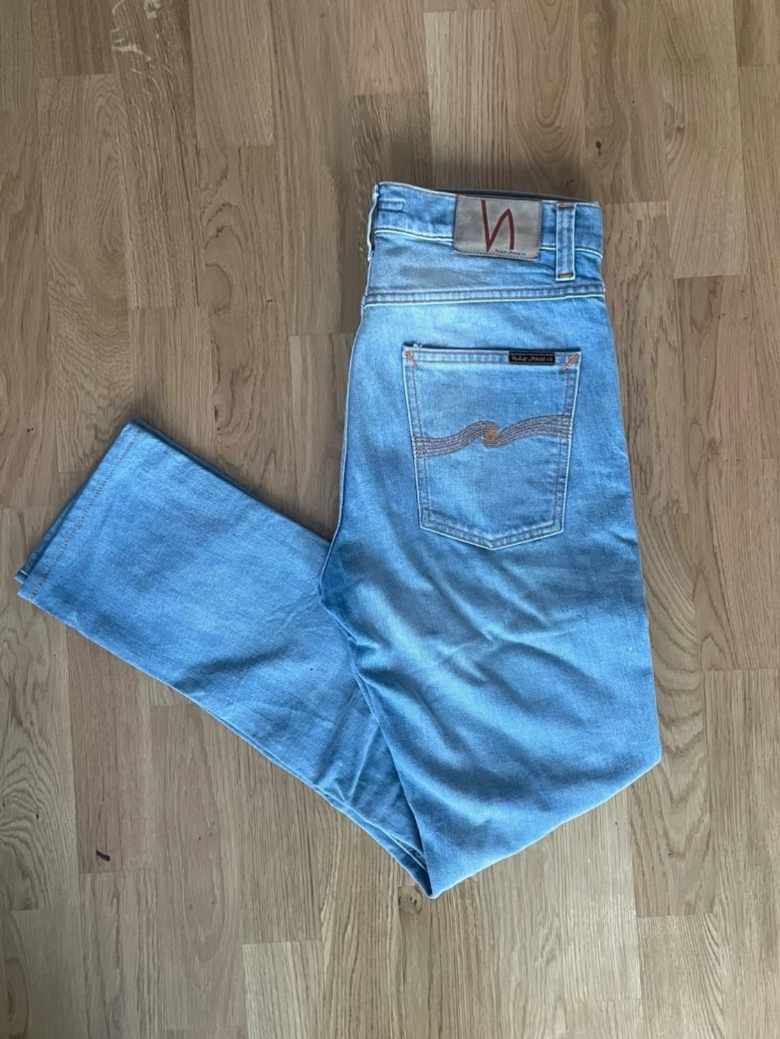Nudie Jeans Lean Dean Slim Fit | W28 L30 (Uppsydda) | Classic Used Blå