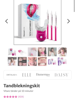 Diamond Smile tandblekningskit - Helt nytt oanvänt Tandblekningskit från Diamond Smile med LED-lampa och tre gelpennor. 