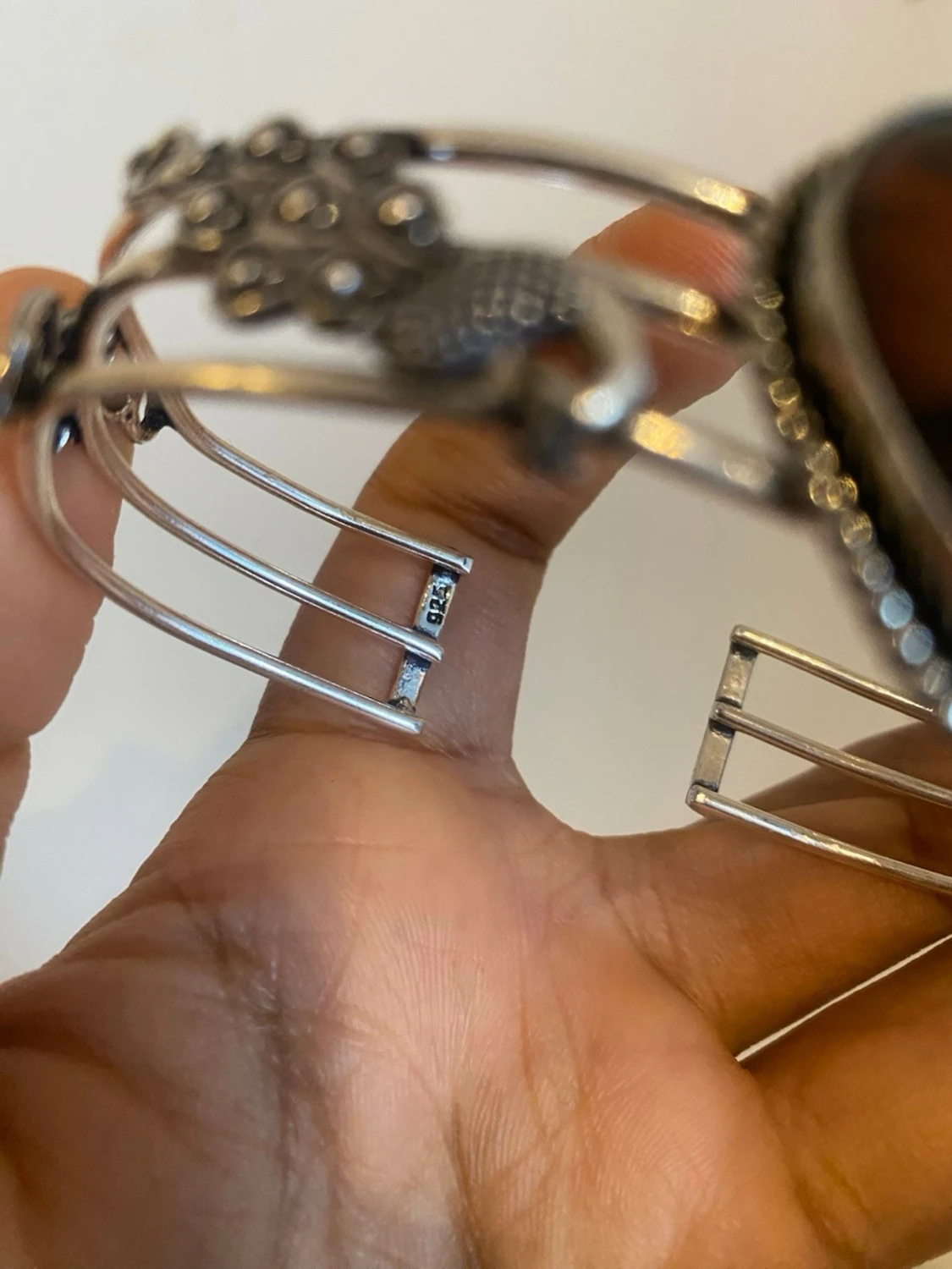 s925 Silverarmband med hjärtformad sten - 2