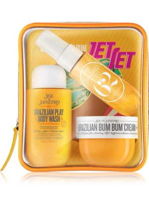 Nytt! Sol de Janeiro Jet Set Kit - Helt nytt! Kit med Brazilian Bum Bum Cream, Brazilian 4 Play Body Wash och Brazilian Crush Cheirosa 62 mist. Alla produkter kommer i en snygg, genomskinlig necessär med gula detaljer. Perfekt för dig som älskar tropiska dofter och vill ha återfuktande hudvård. Fler bilder kan fås vid intresse. Nypris 429:- INGA SKAMBUD TACK!!!