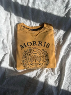 Gul sweatshirt från Morris - Cool gul sweatshirt från Morris med tryck framtill.