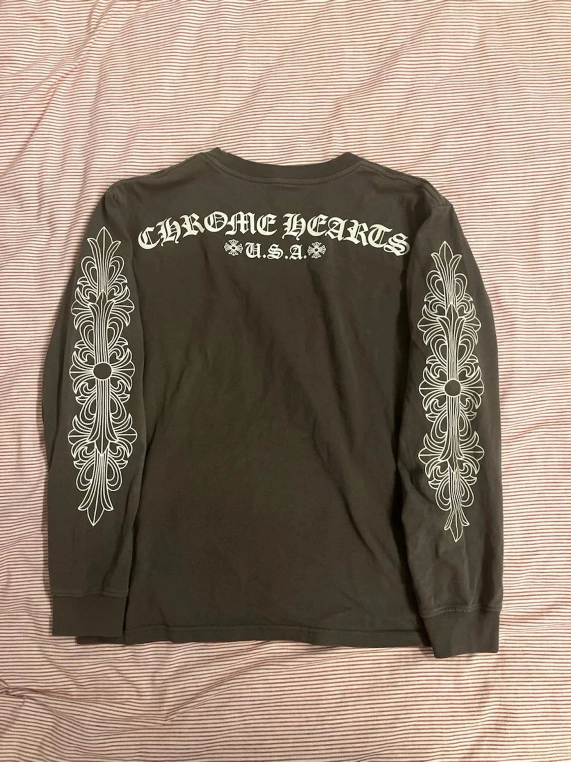 Grå långärmad topp från Chrome Hearts - 1